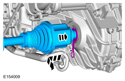 Ford Fusion. Front Halfshaft LH. Removal and Installation
