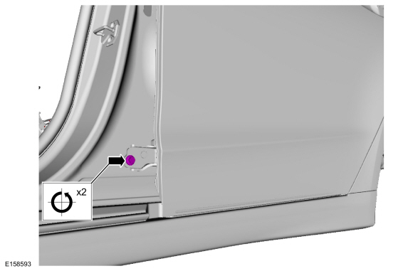 Ford Fusion. Rear Door Alignment. General Procedures