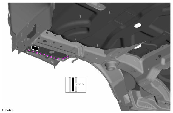 Ford Fusion. Rear Floor Panel. Removal and Installation