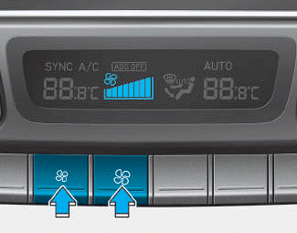 Hyundai i30. Fan speed control. Air conditioning. OFF mode