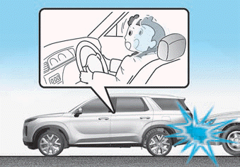 Hyundai Palisade. Air bag inflation conditions