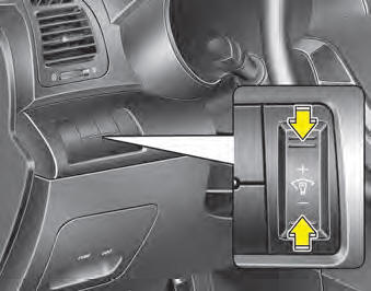 The brightness of the instrument panel illumination is changed by pressing the