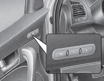 A driver position memory system is provided to store and recall the driver seat