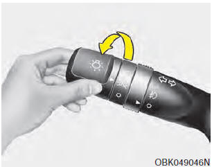 When the light switch is in the parking light position (1st position), the tail,