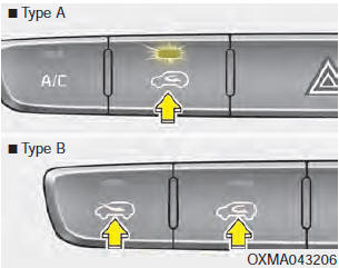 The air intake control is used to select the outside (fresh) air position or
