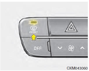 Most of the air flow is directed to the windshield with a small amount of air