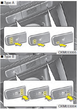 The seat warmer is provided to warm the front seats during cold weather.
