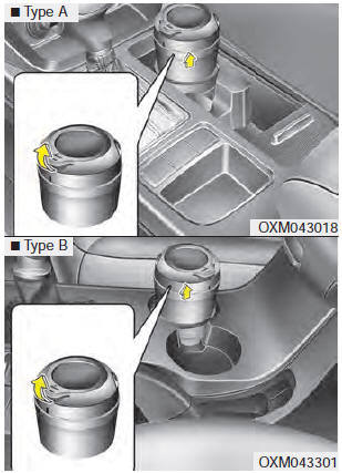 To use the ashtray, open the cover.