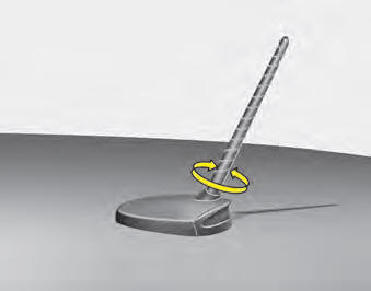 Your vehicle uses a roof antenna to receive AM or/and FM broadcast signals.