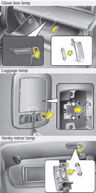 Interior light bulb replacement