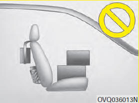 Never put a heavy load or an active electronic device on the front passenger