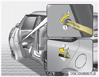 Kia Soul. Child-protector rear door lock