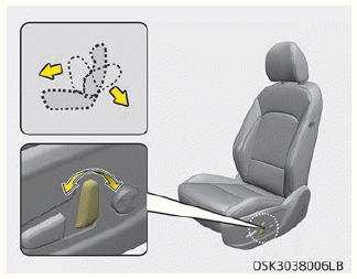 Kia Soul. Forward and rearward, Seatback angle
