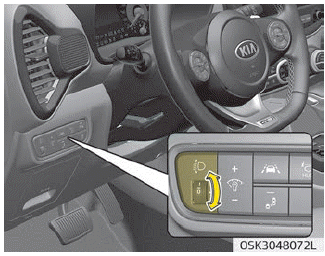 Kia Soul. Headlight leveling device