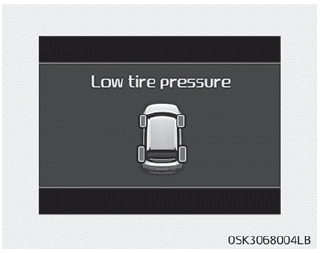 Kia Soul. Low tire pressure telltale