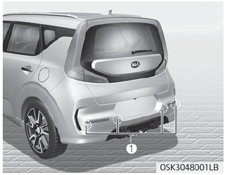 Kia Soul. Reverse Parking Distance Warning (PDW-R) system