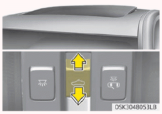 Kia Soul. Tilting the sunroof